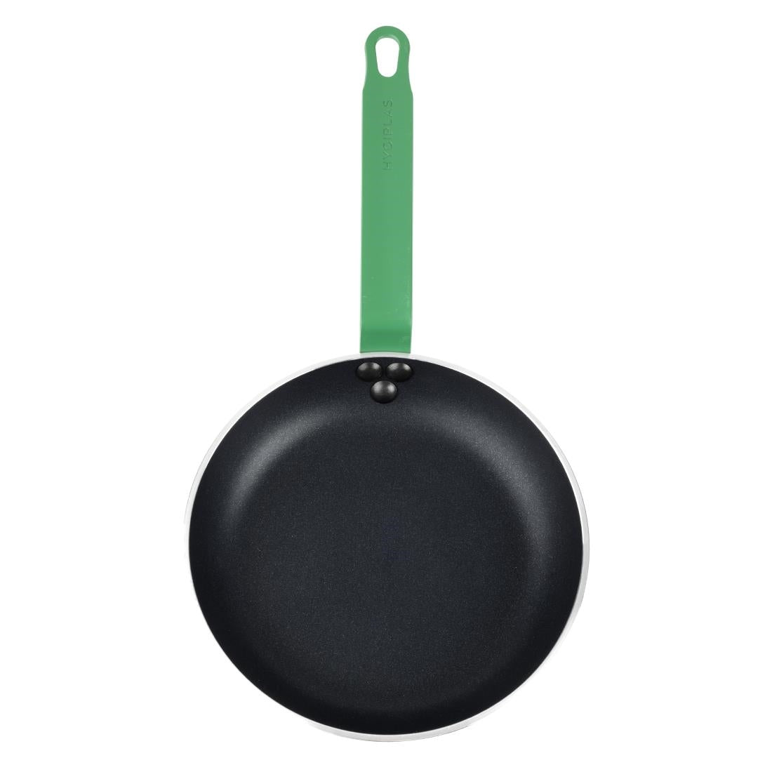 Hygiplas Aluminium Non-stick Teflon Platinum Plus Frying Pan with Green Handle 240mm - HT962