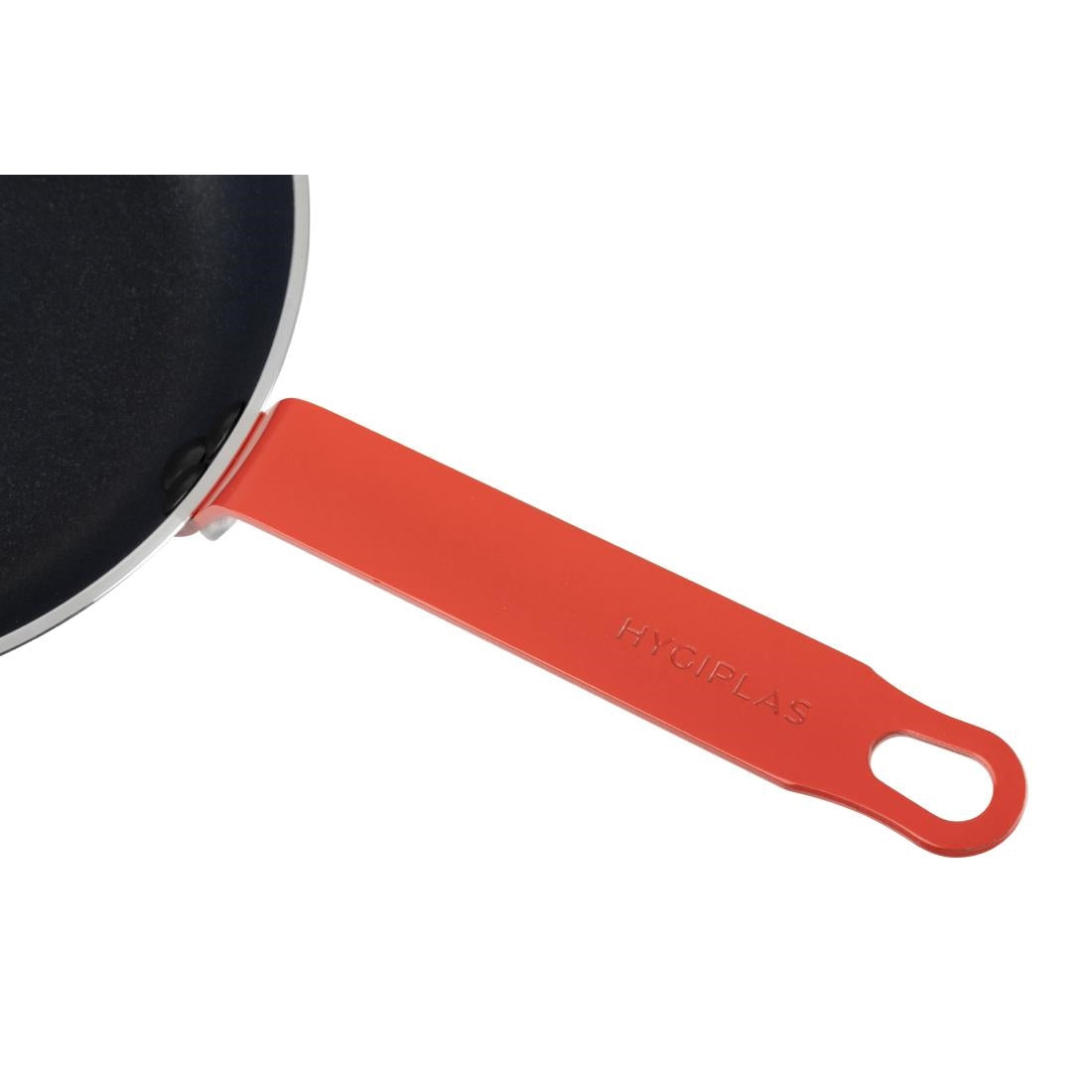 Hygiplas Aluminium Teflon Platinum Plus Frying Pan with Red Handle 240mm - HT965