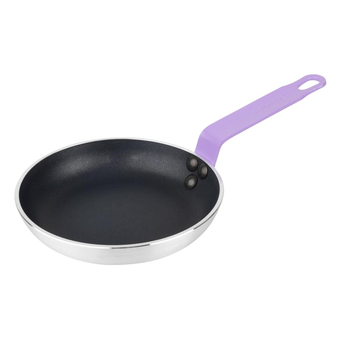 Hygiplas Aluminium Non-Stick Teflon Platinum Plus Frying Pan with Purple Handle 200mm - HT967