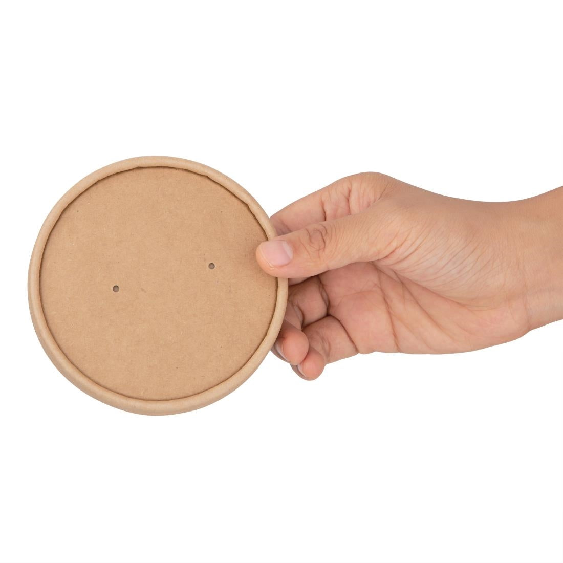 Fiesta Compostable Biodegradable Paper Soup Container Lids 98mm (Pack of 500) - FB556