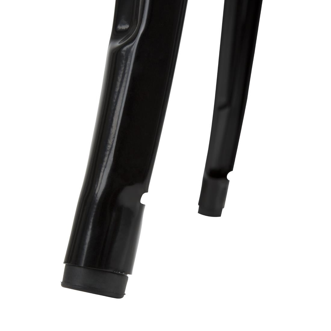 Bolero Bistro Metal Square Bar Table Black with Wooden Top 600mm - FB595