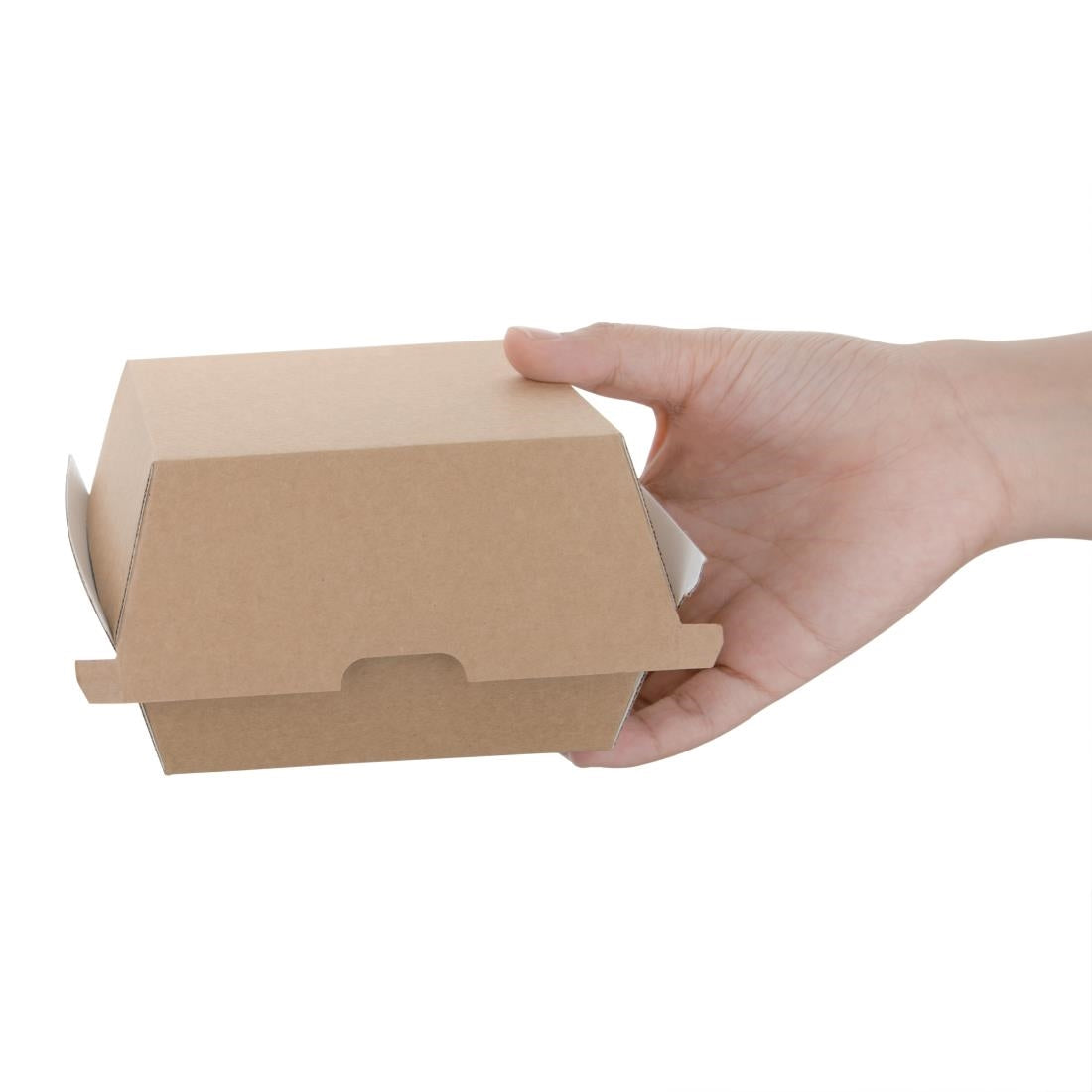 Fiesta Compostable Kraft Burger Boxes Small 105mm (Pack of 200) - FB664