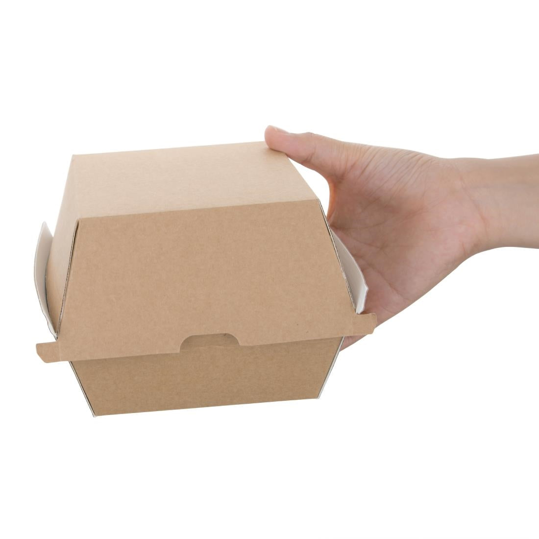 Fiesta Compostable Kraft Burger Boxes Large 112mm (Pack of 150) - FB665