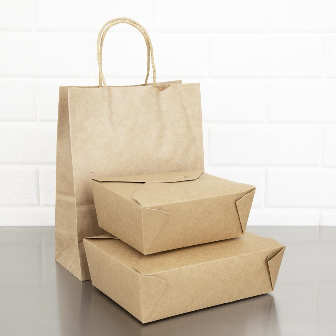 Fiesta Compostable Paperboard Food Cartons 1800ml / 63oz (Pack of 200) - FB675