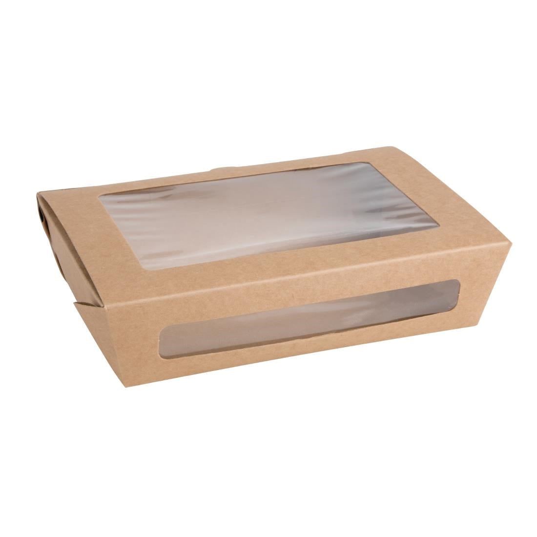 Fiesta Compostable Salad Boxes with PLA Windows 1200ml (Pack of 200) - FB677