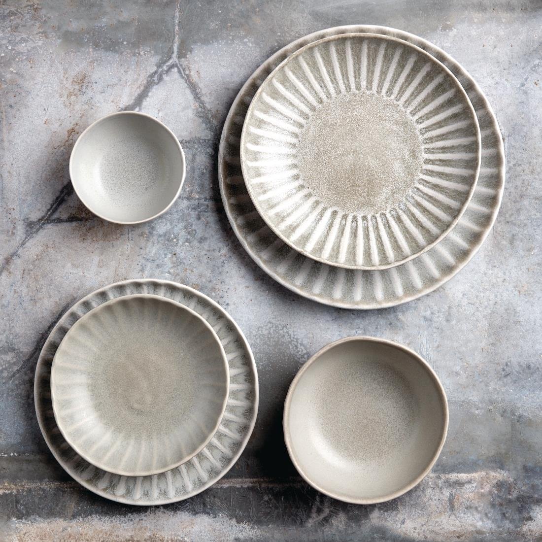 Olympia Corallite Plates Concrete Grey 280mm (6 Pack) - FB954