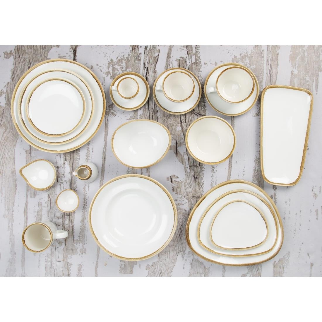 Olympia Kiln 230ml Cup Saucer Chalk 140mm (Pack of 6) - FB989