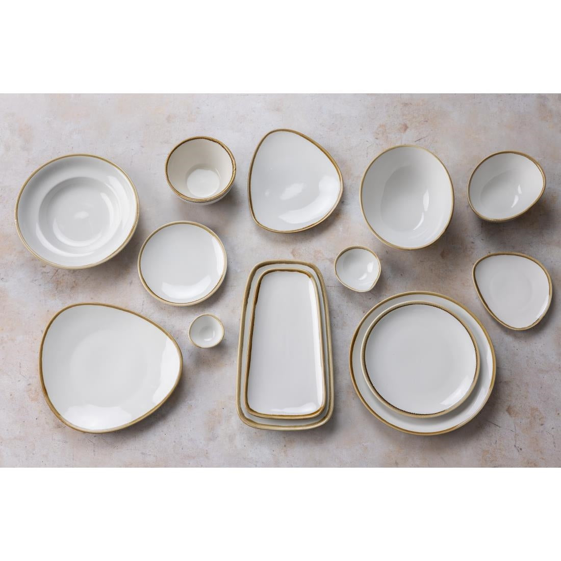Olympia Kiln Round Coupe Plate Chalk 180mm (Pack of 6) - FB980