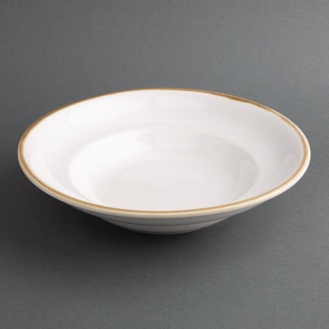 Olympia Kiln Pasta Bowl Chalk 250mm 340ml (Pack of 4) - FB979
