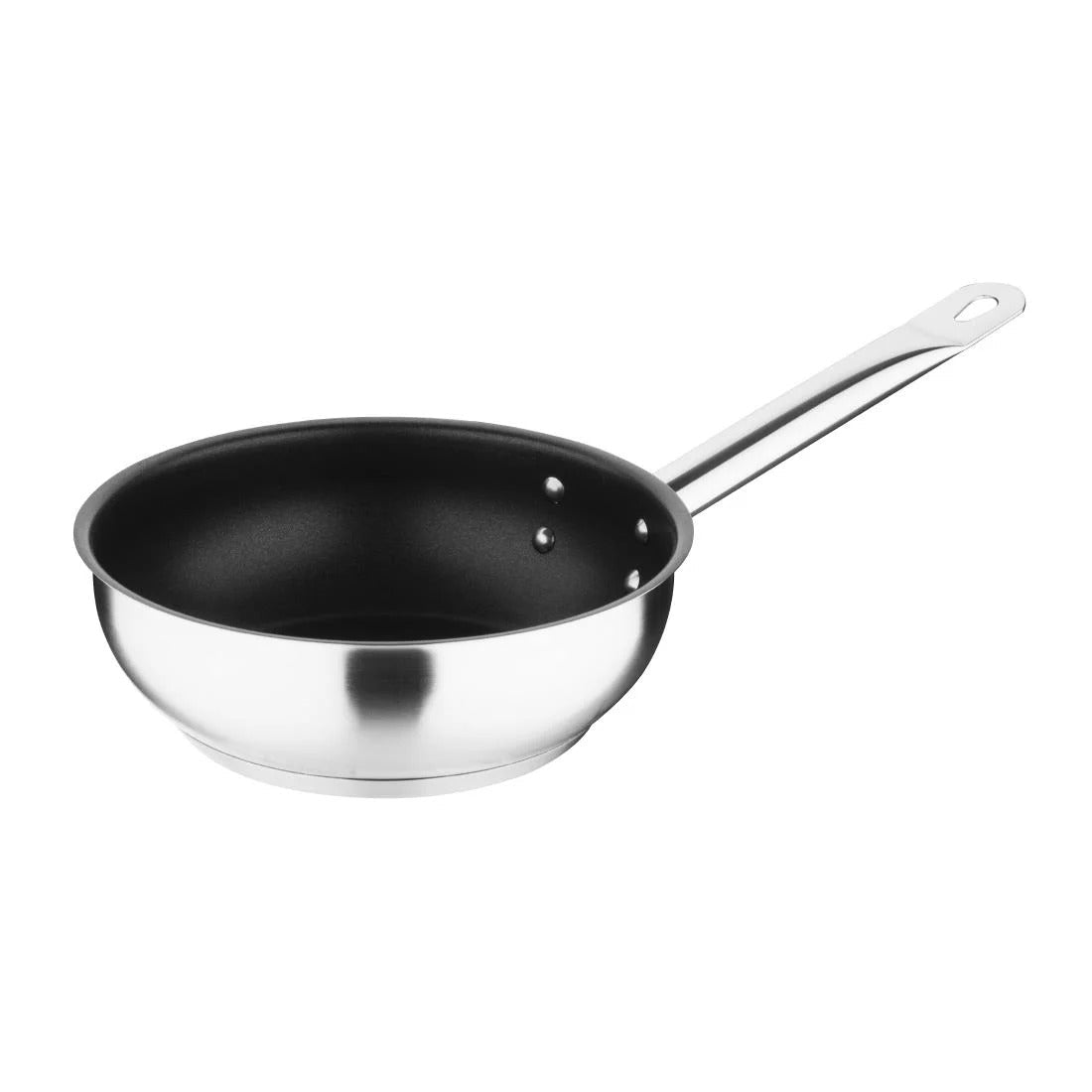 Vogue Non-stick Teflon Stainless Steel Platinum Plus Saute Pan 200mm - FC098