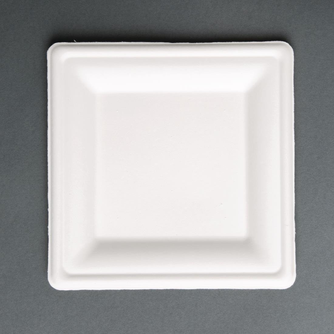 Fiesta Compostable Bagasse Square Plates 159mm (Pack of 50) - FC518