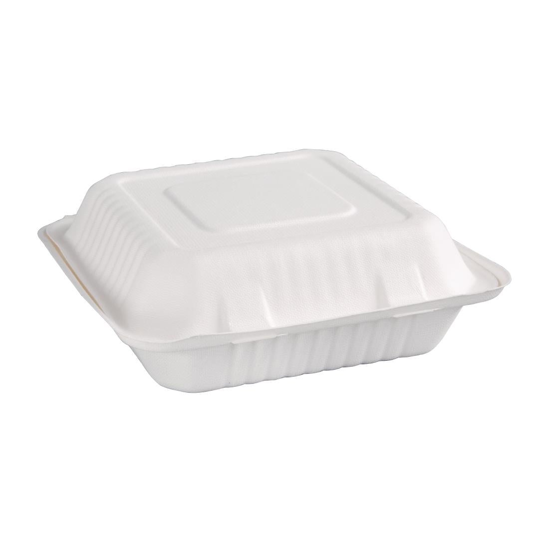 Fiesta Compostable Bagasse Hinged Food Containers 236mm (Pack of 200) - FC527