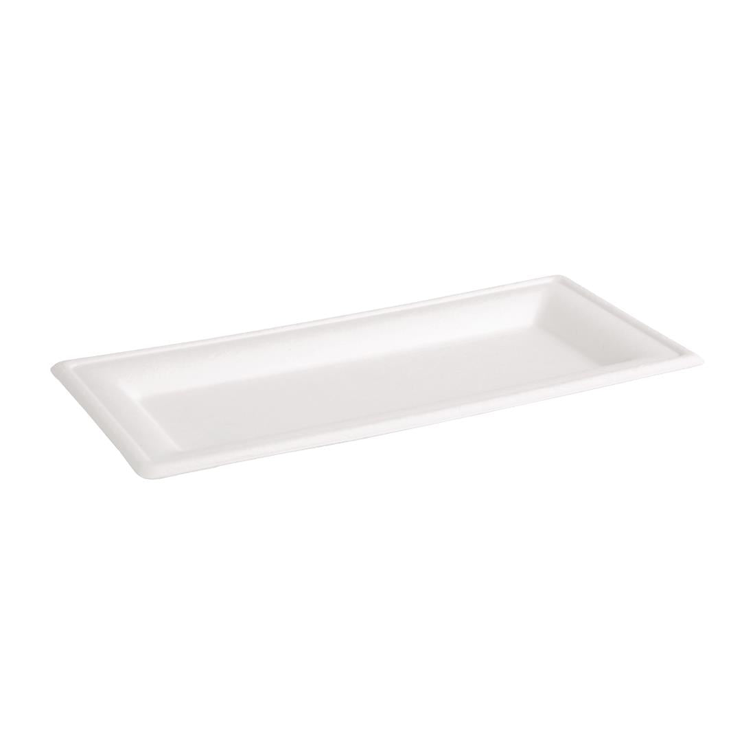 Fiesta Compostable Bagasse Rectangular Plates 258mm (Pack of 50) - FC539