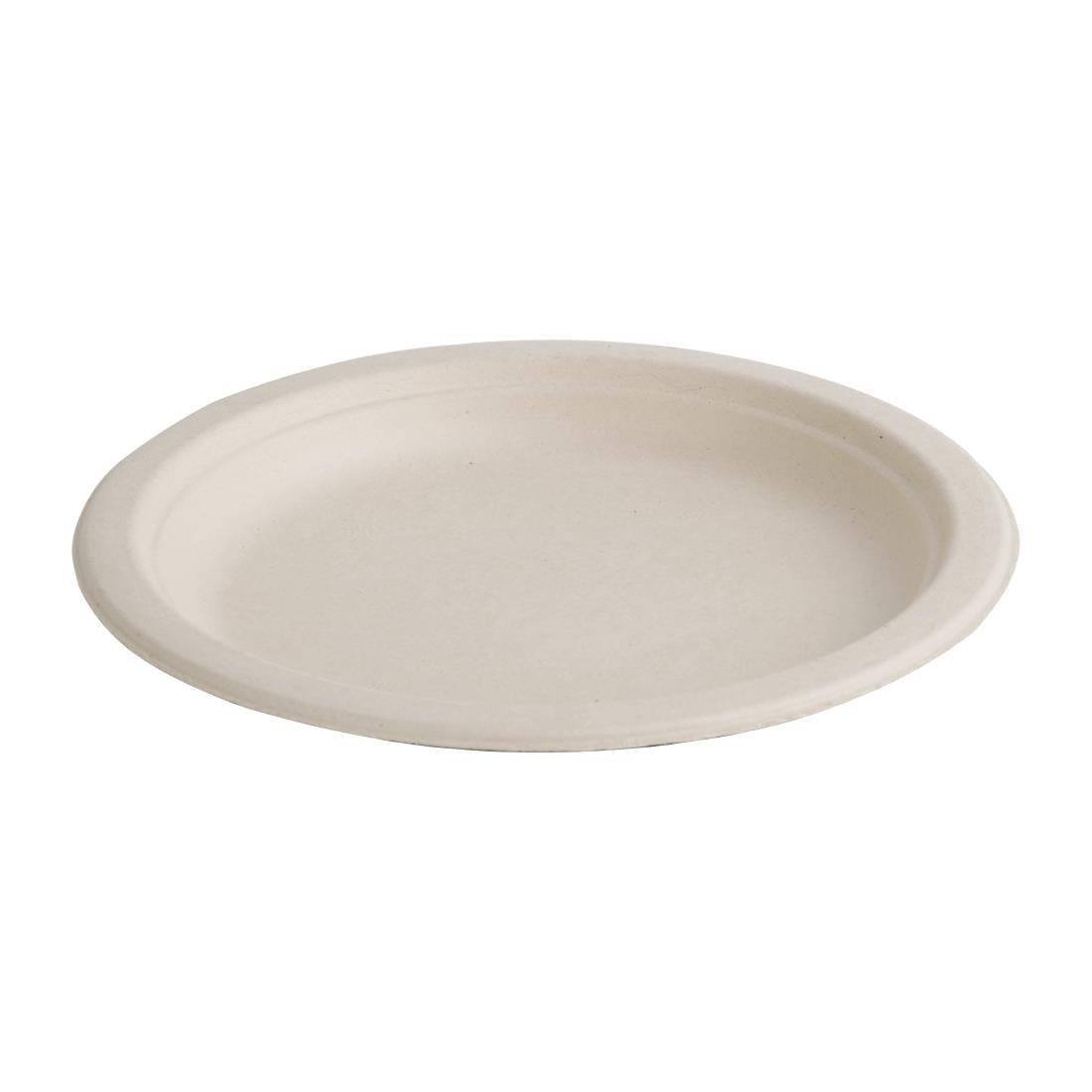 Fiesta Compostable Bagasse Round Plates Natural Colour 260mm (Pack of 50) - FC545
