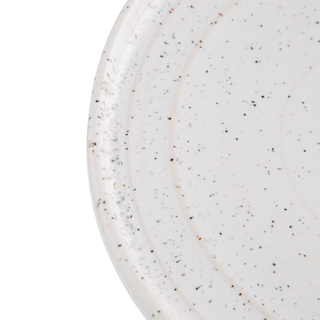 Olympia Cavolo White Speckle Flat Round Plate 180(Ø Pack)mm (6 Pack) - FD902