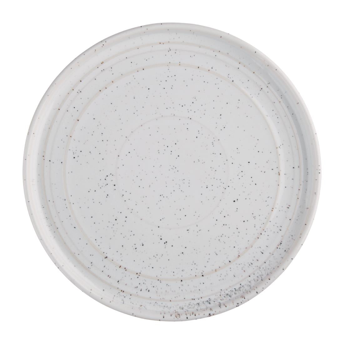 Olympia Cavolo White Speckle Flat Round Plate 220(Ø Pack)mm (6 Pack) - FD903