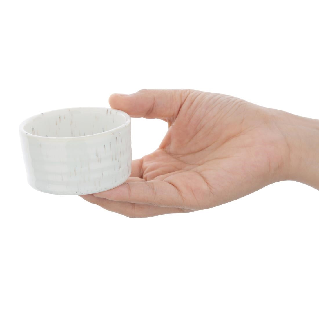 Olympia Cavolo White Speckle Dipping Dish 67(Ø Pack)mm (12 Pack) - FD905