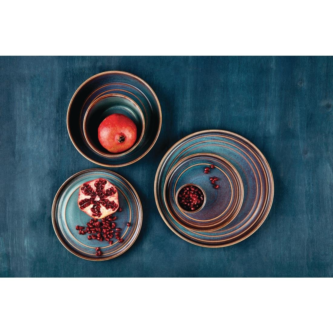 Olympia Cavolo Iridescent Flat Round Plate - 220mm (6 Pack) - FD915