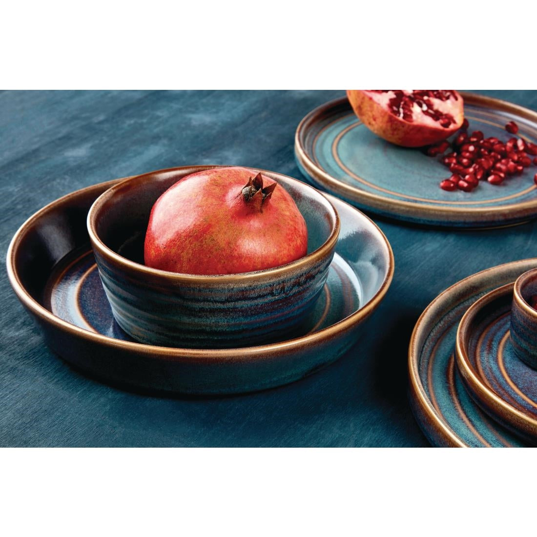 Olympia Cavolo Flat Round Bowls Iridescent 143mm (6 Pack) - FD912