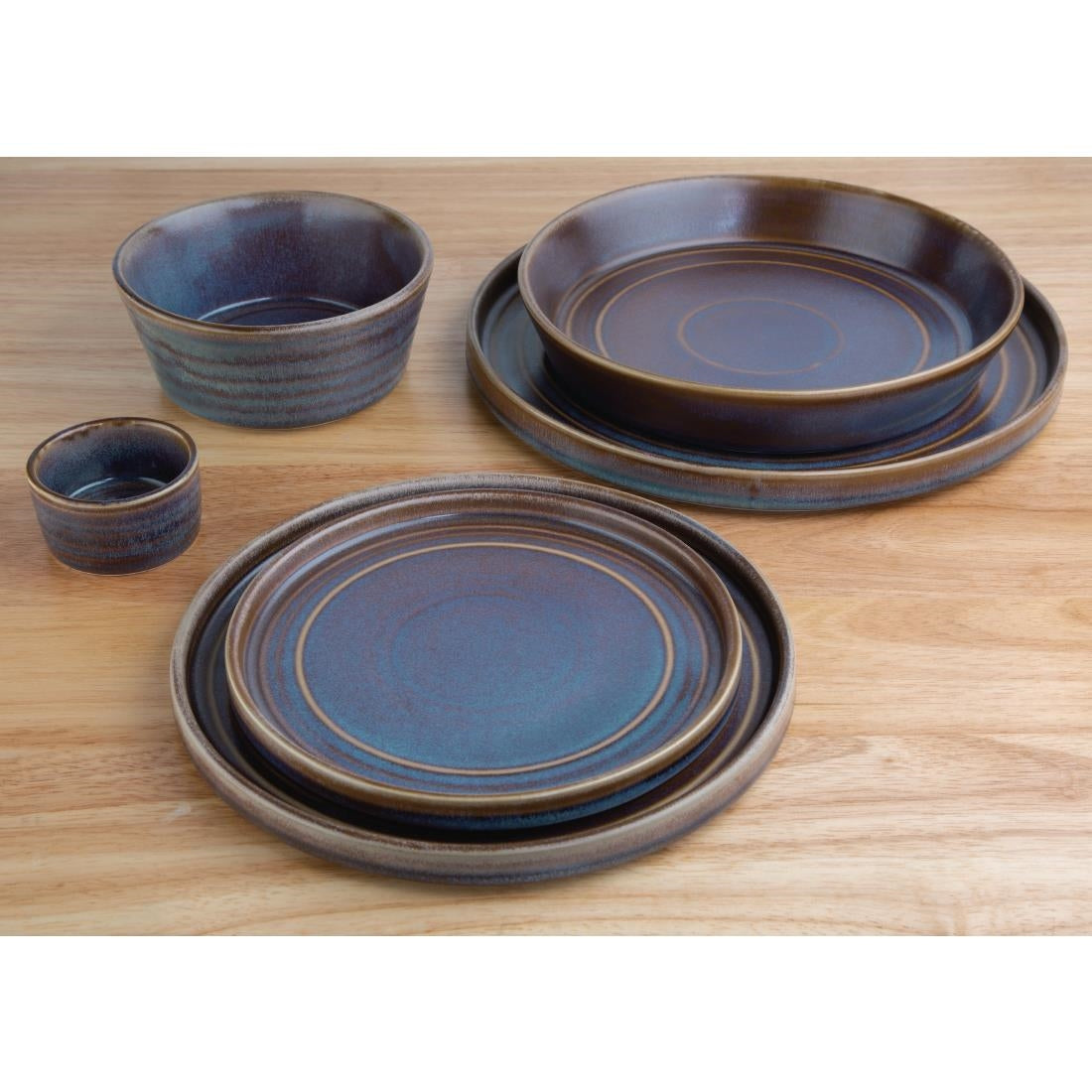 Olympia Cavolo Flat Round Bowls Iridescent 143mm (6 Pack) - FD912