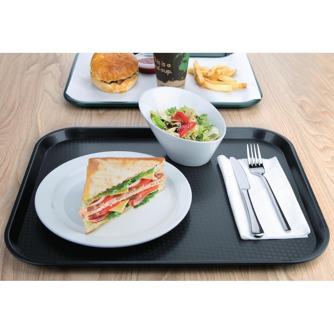 Olympia Kristallon Foodservice Tray Charcoal 350 x 450mm - FD938