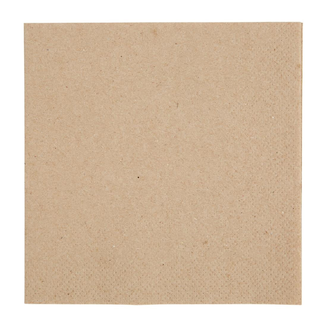 Fiesta Recyclable Recycled Cocktail Napkin Kraft 240x240mm 2ply 1/4 Fold (Pack of 4000) - FE217