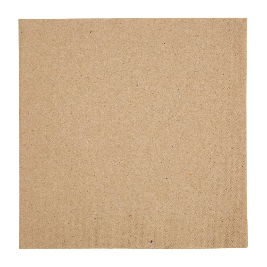 Fiesta Recyclable Recycled Dinner Napkin Kraft 400x400mm 2ply 1/4 Fold (Pack of 2000) - FE242