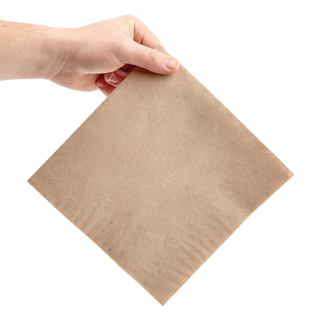 Fiesta Recyclable Recycled Dinner Napkin Kraft 400x400mm 2ply 1/4 Fold (Pack of 2000) - FE242