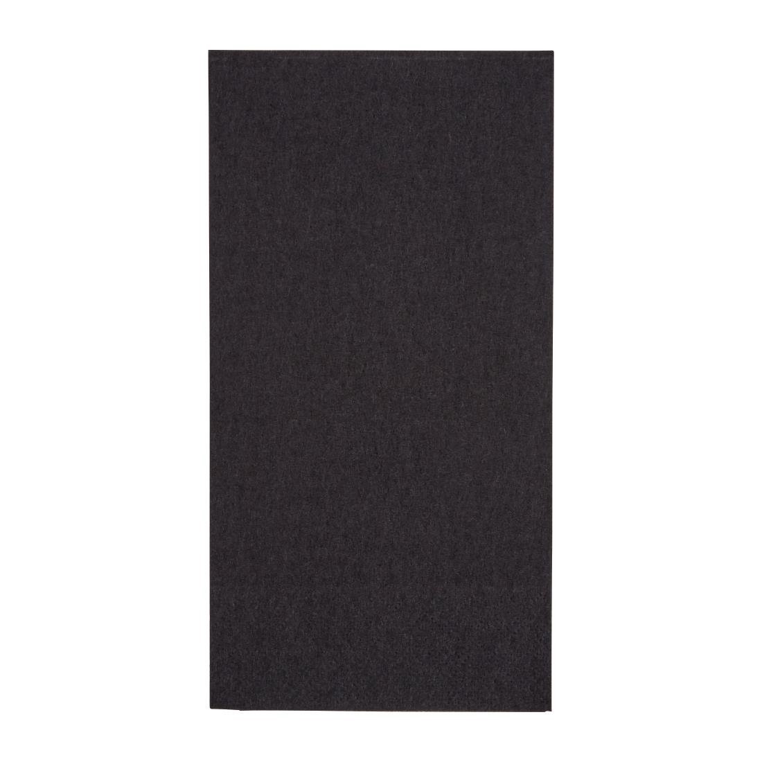Fiesta Recyclable Dinner Napkin Black 400x400mm 2ply 1/8 Fold (Pack of 2000) - FE249