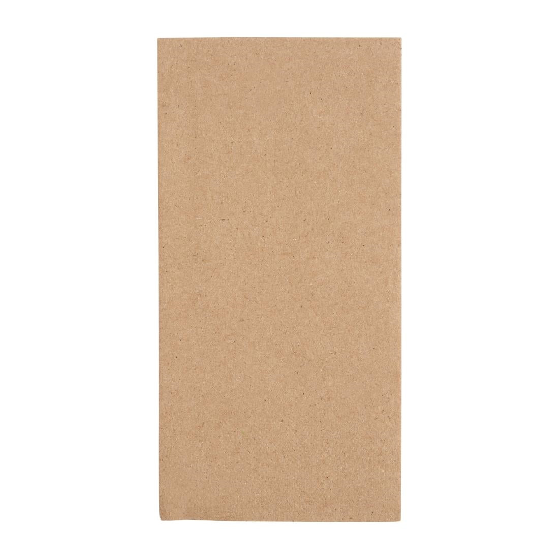 Fiesta Recyclable Recycled Dinner Napkin Kraft 400x400mm 2ply 1/8 Fold (Pack of 2000) - FE250