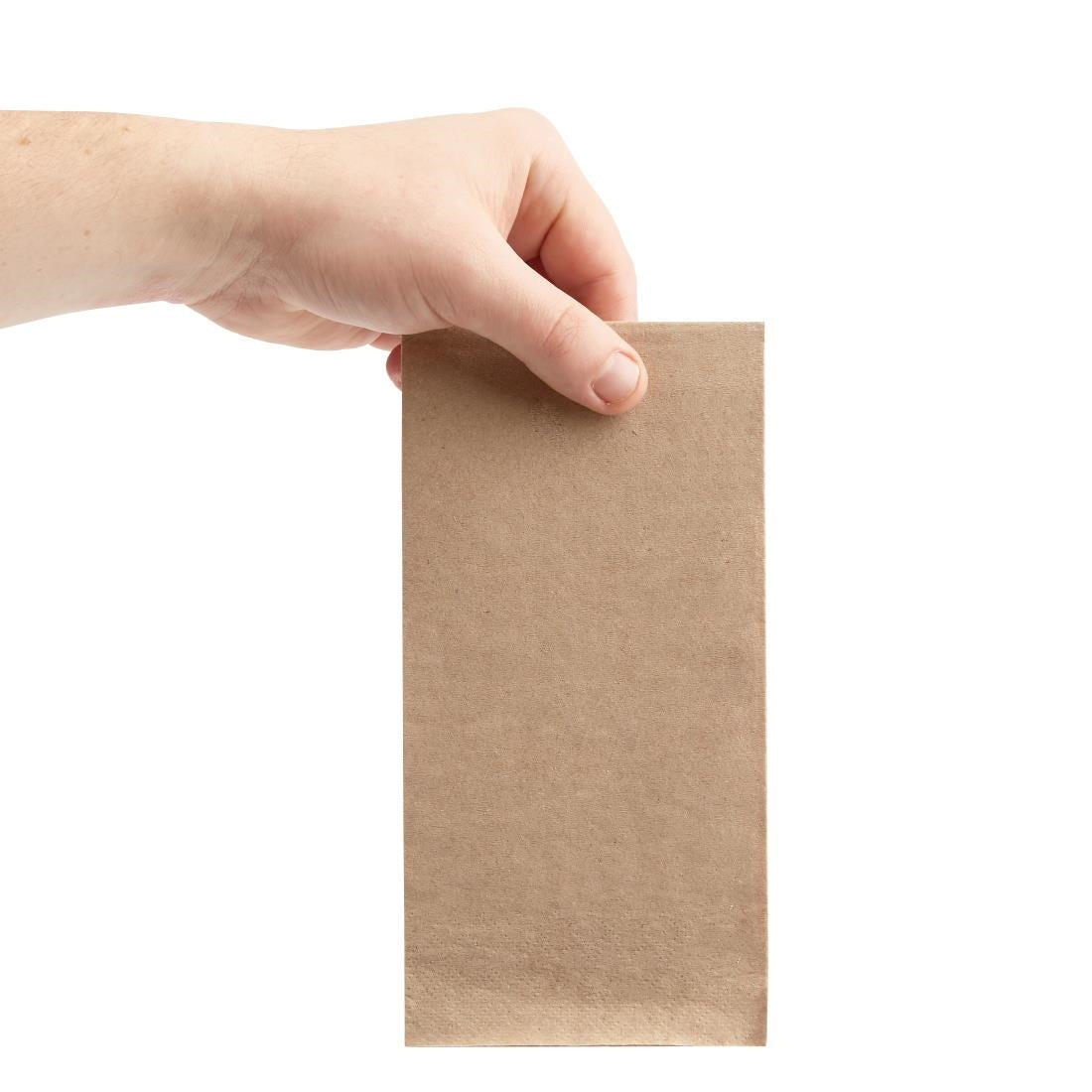 Fiesta Recyclable Recycled Dinner Napkin Kraft 400x400mm 2ply 1/8 Fold (Pack of 2000) - FE250