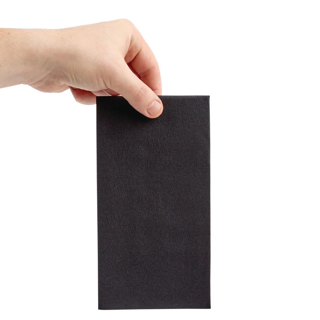Fiesta Recyclable Premium Tablin Dinner Napkin Black 400x400mm Airlaid 1/8 Fold (Pack of 500) - FE276