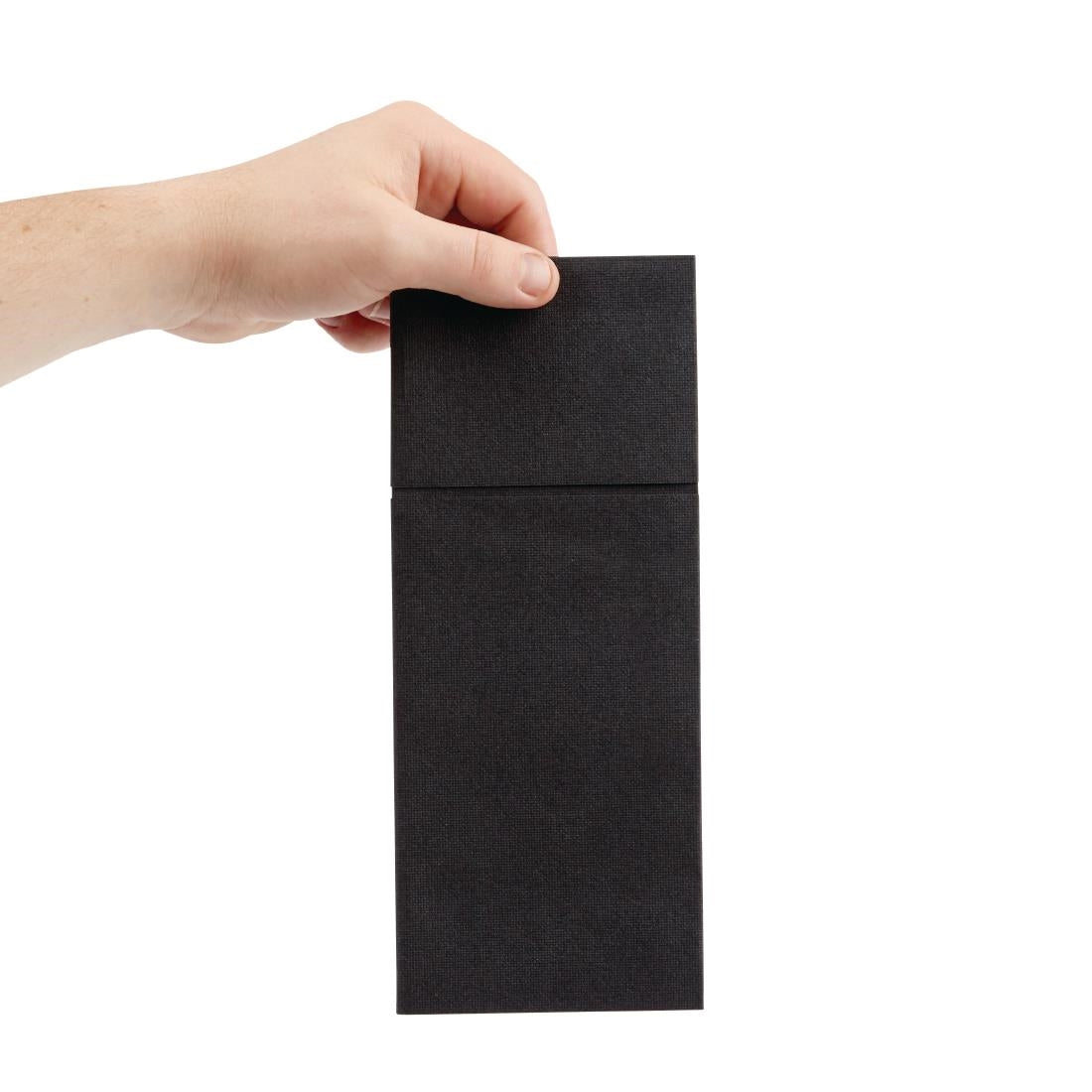 Fiesta Recyclable Premium Tablin Dinner Napkin Black 480x400mm Airlaid Pocket Fold (Pack of 400) - FE280