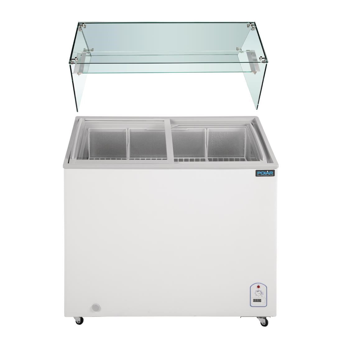 Polar G Series Display Chest Freezer 200Ltr with Glass Surround - FL991-A
