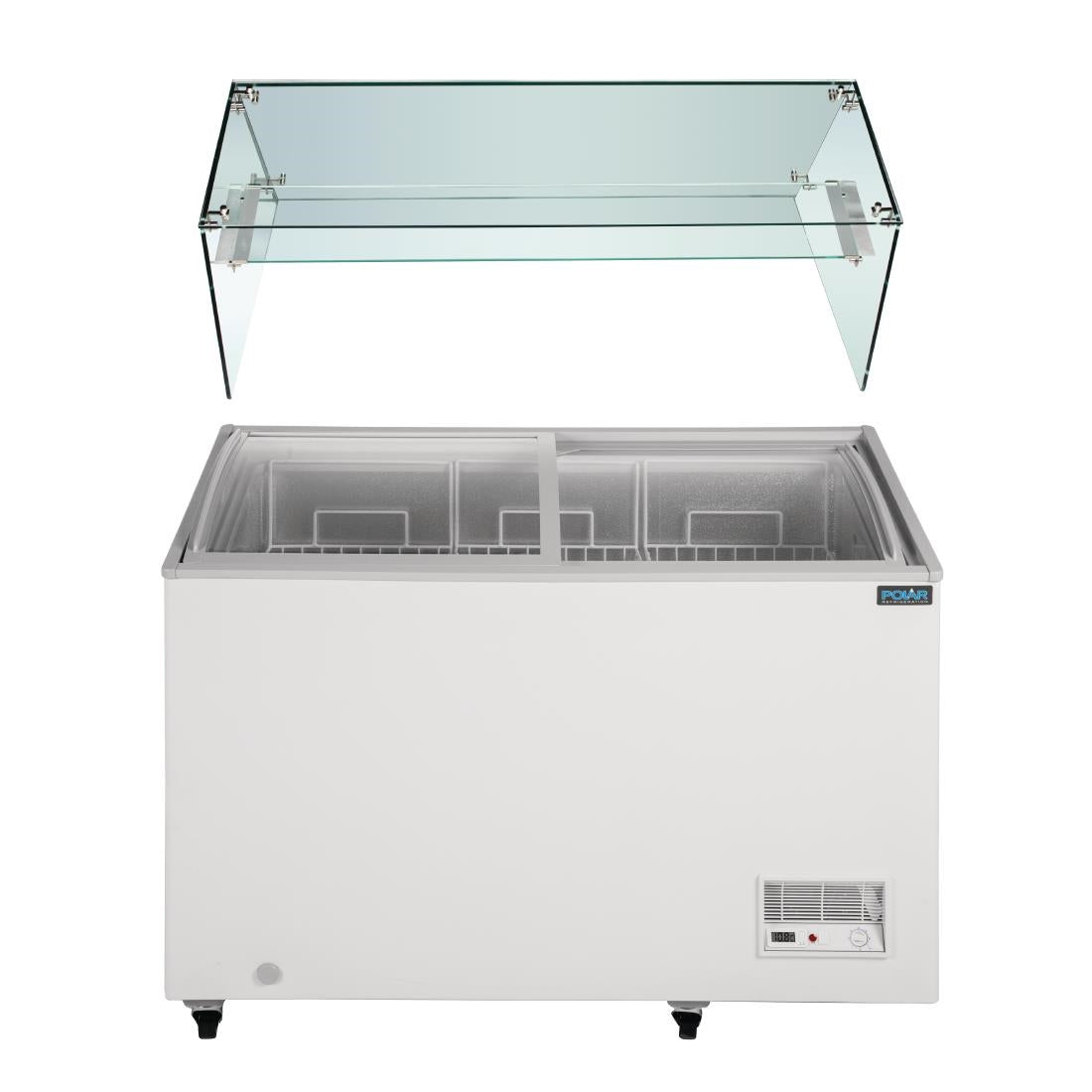 Polar G Series Display Chest Freezer 270Ltr with Glass Surround - FL992-A