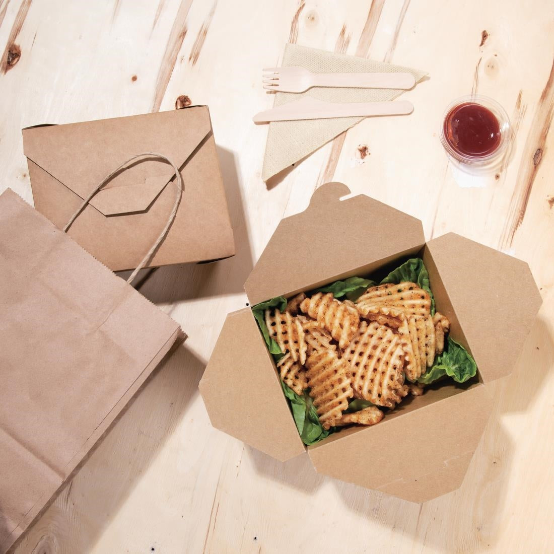 Fiesta Cardboard Takeaway Food Containers 112mm (Pack of 300) - FN894