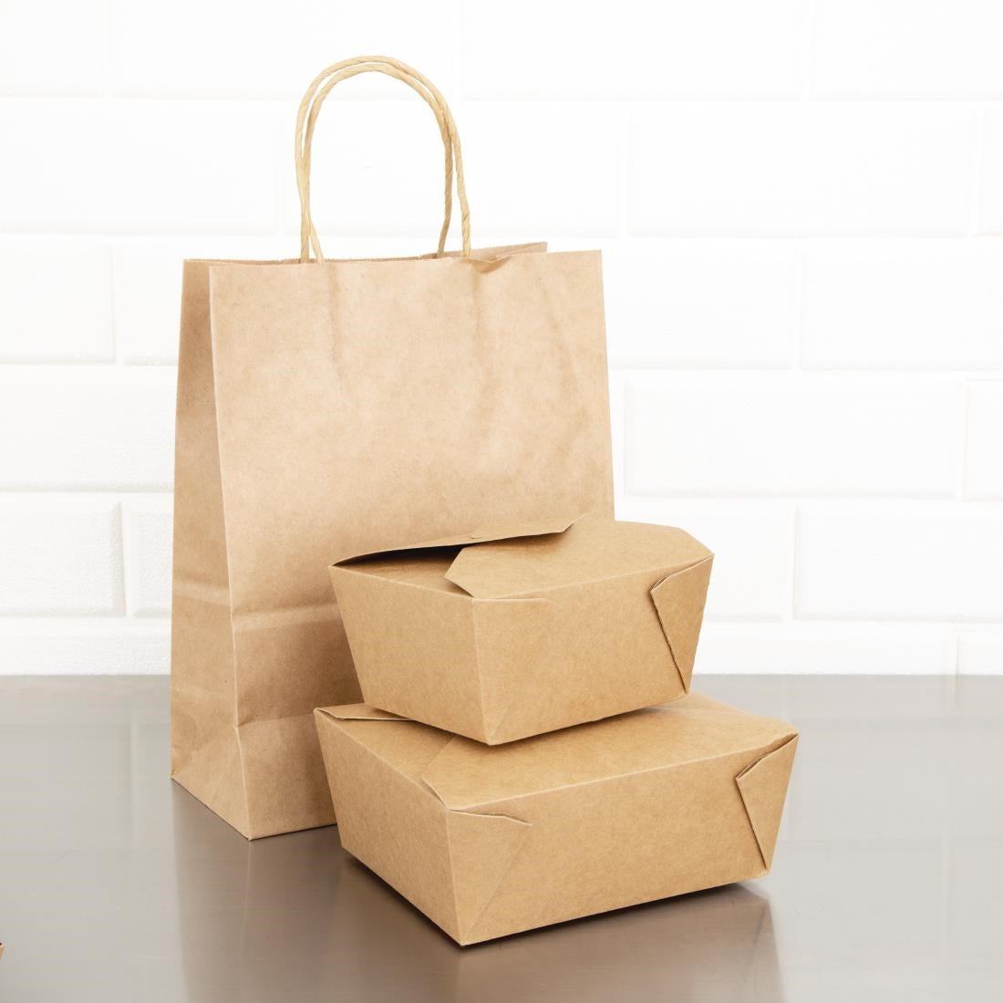 Fiesta Cardboard Takeaway Food Containers 112mm (Pack of 300) - FN894