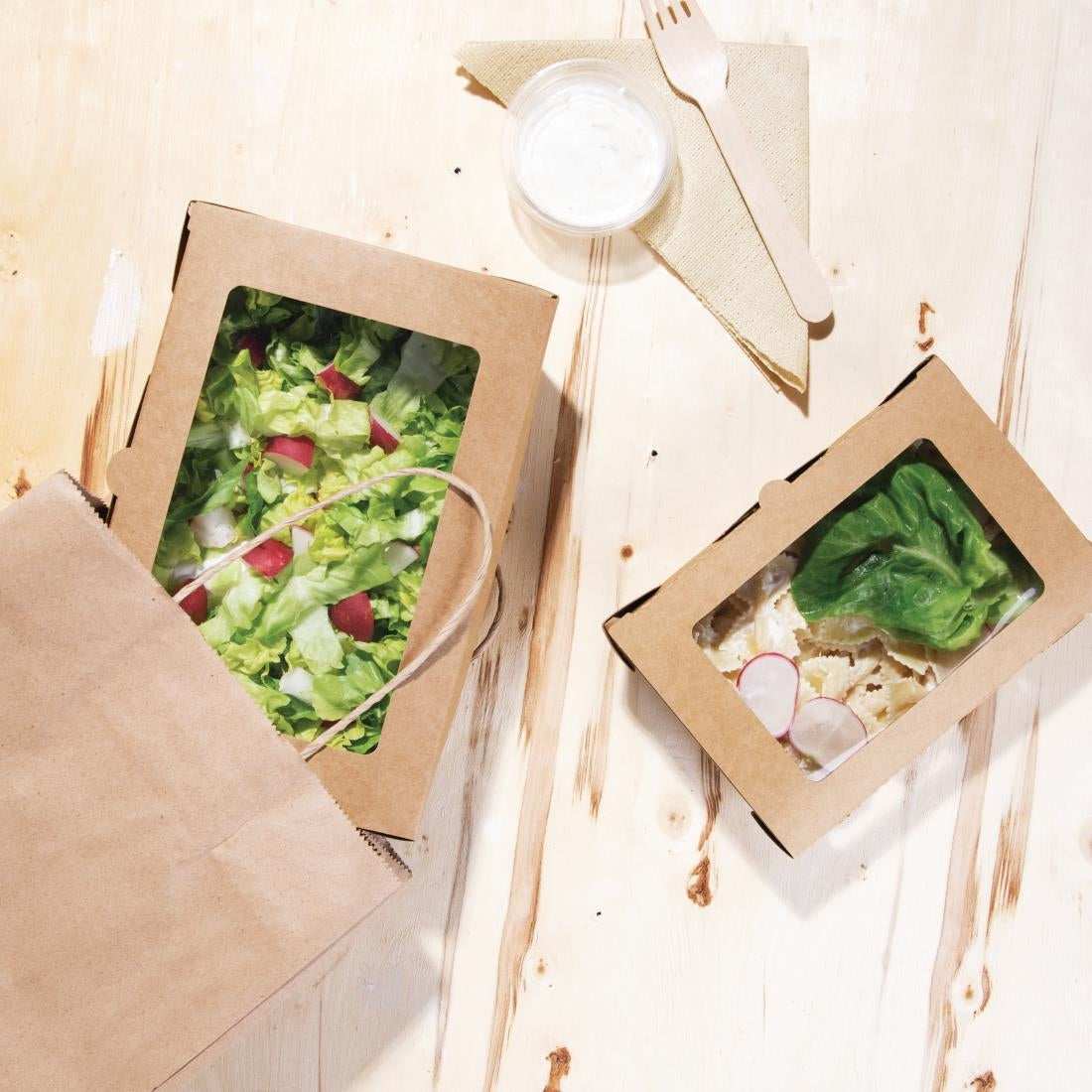 Fiesta Salad Box with PET Window 700ml (Pack of 200) - FN897