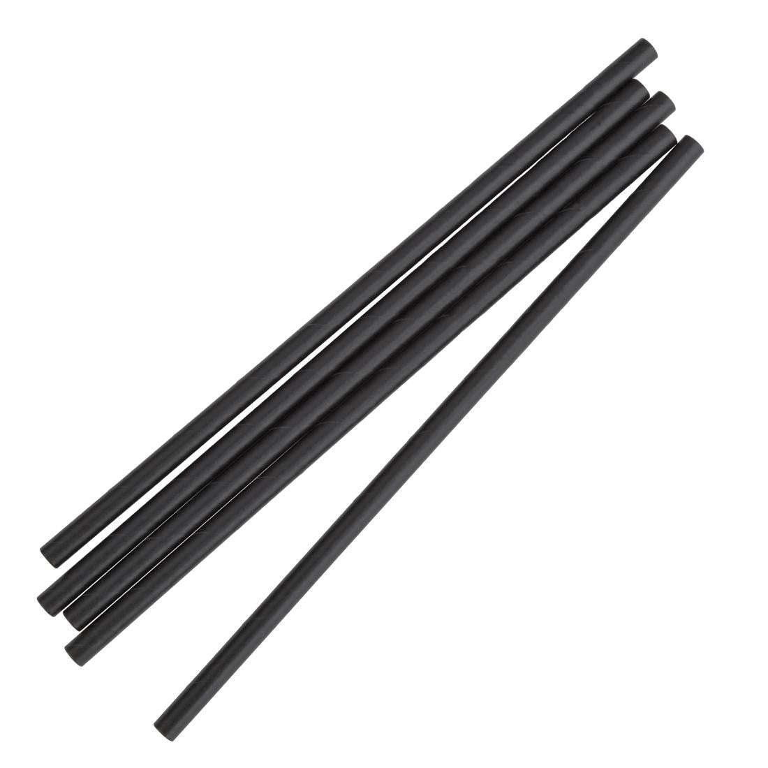 Fiesta Compostable Individually Wrapped Paper Straws Black (Pack of 250) - FP440