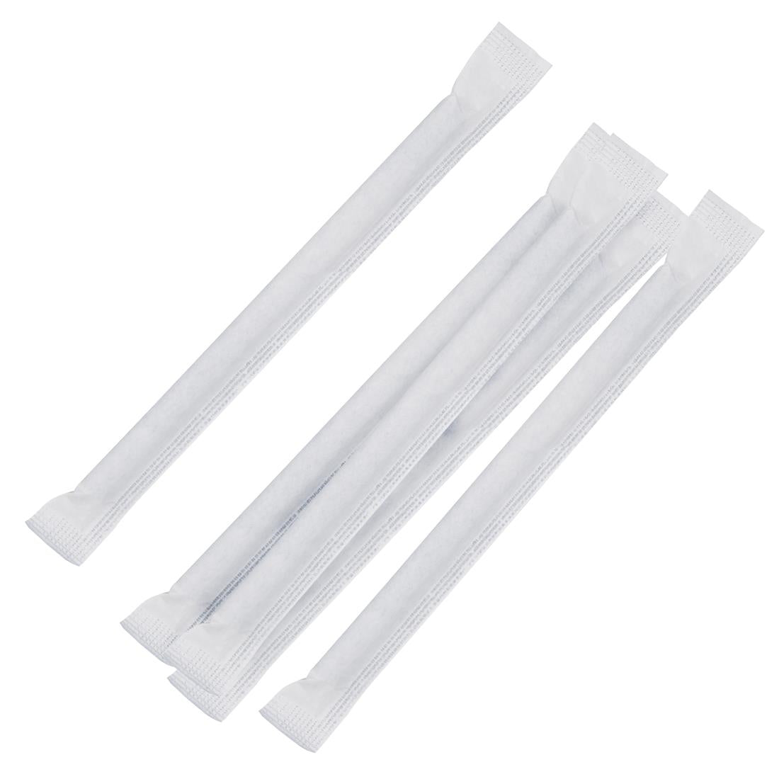 Fiesta Compostable Individually Wrapped Paper Cocktail Stirrer Straws Black (Pack of 250) - FP441