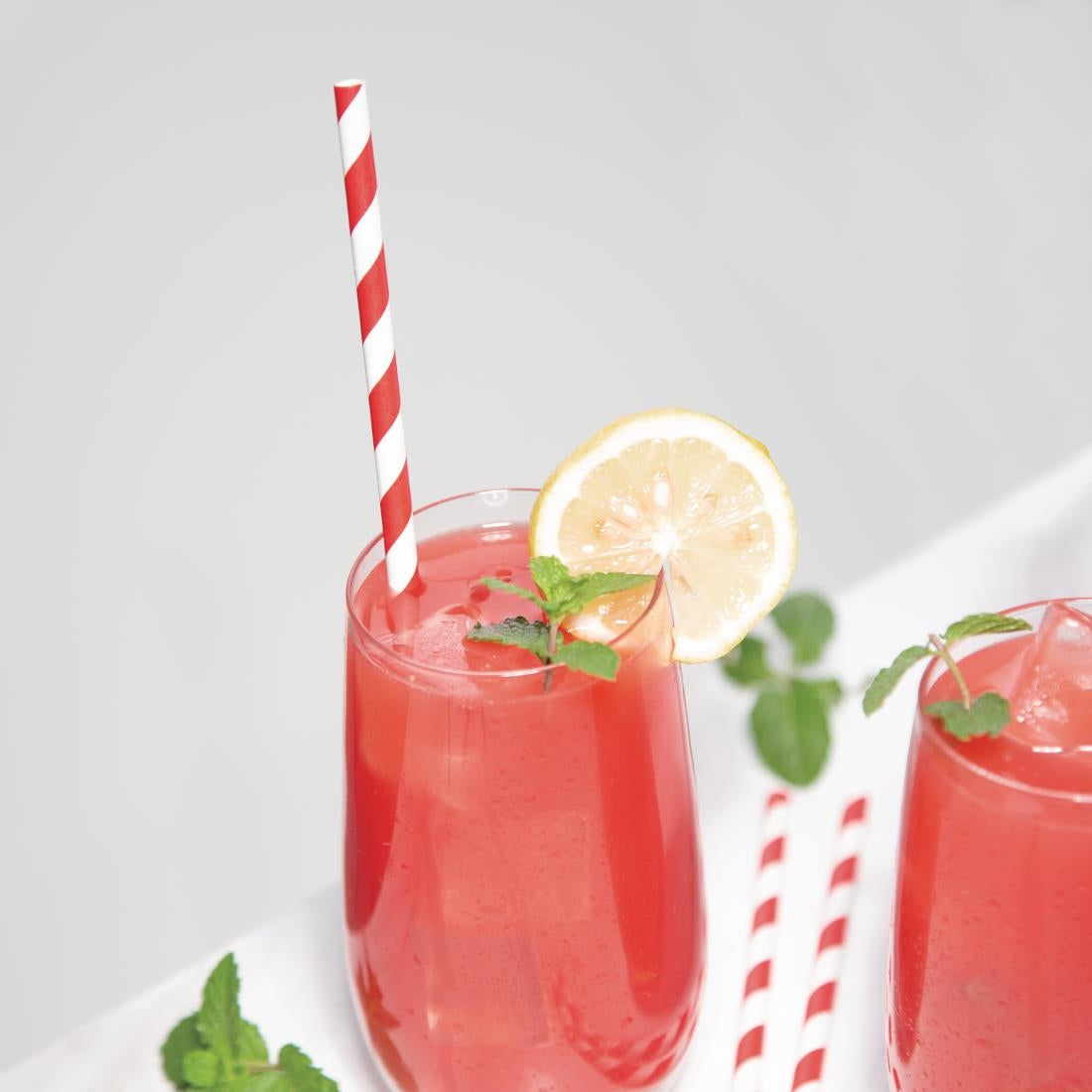 Fiesta Compostable Individually Wrapped Paper Straws Red Stripes (Pack of 250) - FP442