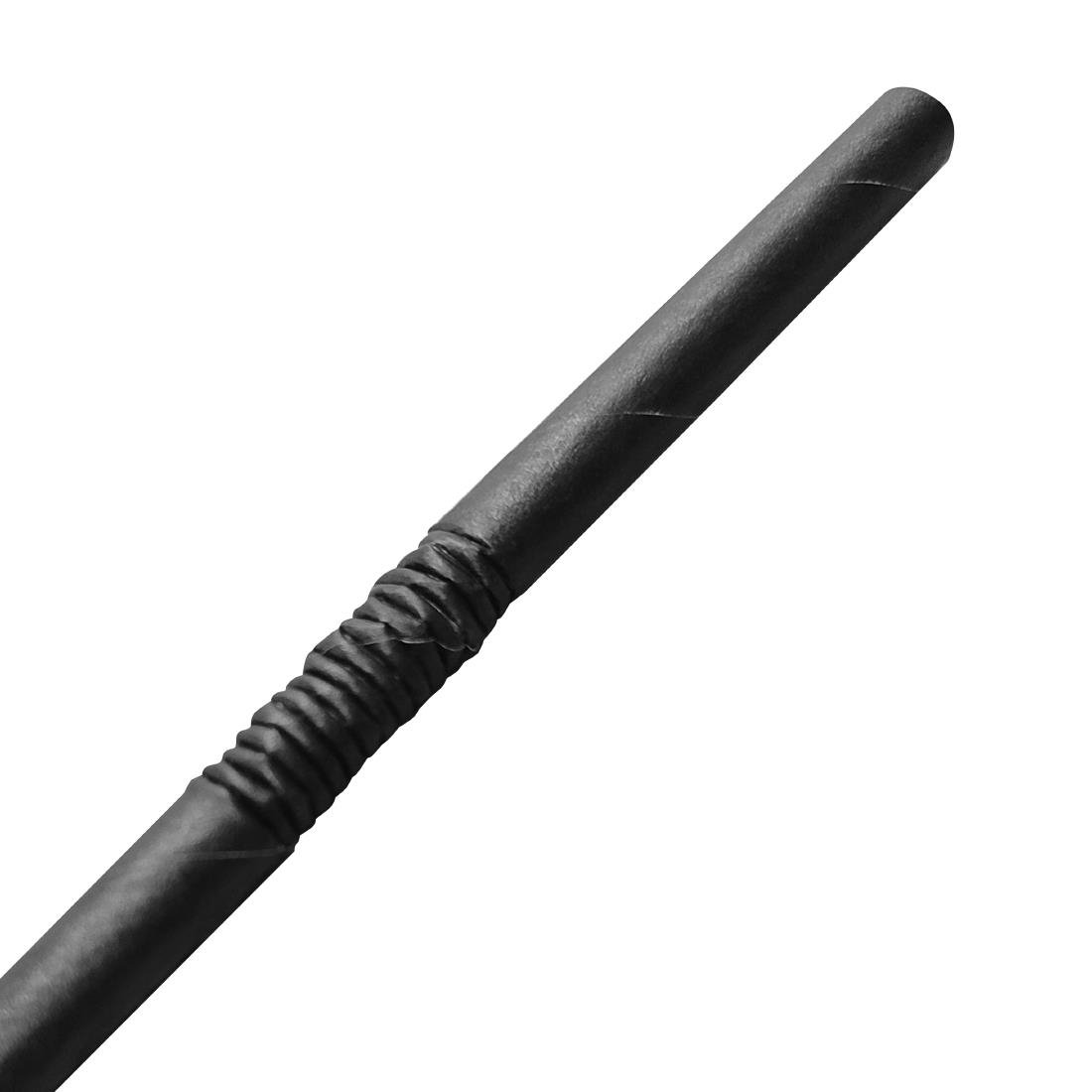 Fiesta Compostable Individually Wrapped Bendy Paper Straws Black (Pack of 250) - FP444