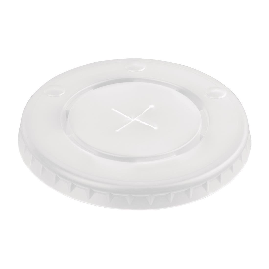 Fiesta Recyclable Polystyrene Lids for 340ml Cold Paper Cups 80mm (Pack of 1000) - FP783
