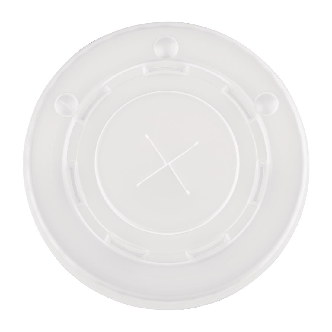 Fiesta Recyclable Polystyrene Lids for 340ml Cold Paper Cups 80mm (Pack of 1000) - FP783