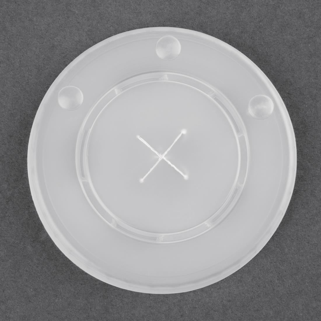 Fiesta Recyclable Polystyrene Lids for 340ml Cold Paper Cups 80mm (Pack of 1000) - FP783