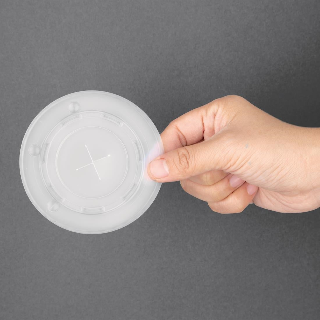 Fiesta Recyclable Polystyrene Lids for 16oz/20oz Cold Paper Cups 90mm (Pack of 1000) - FP784