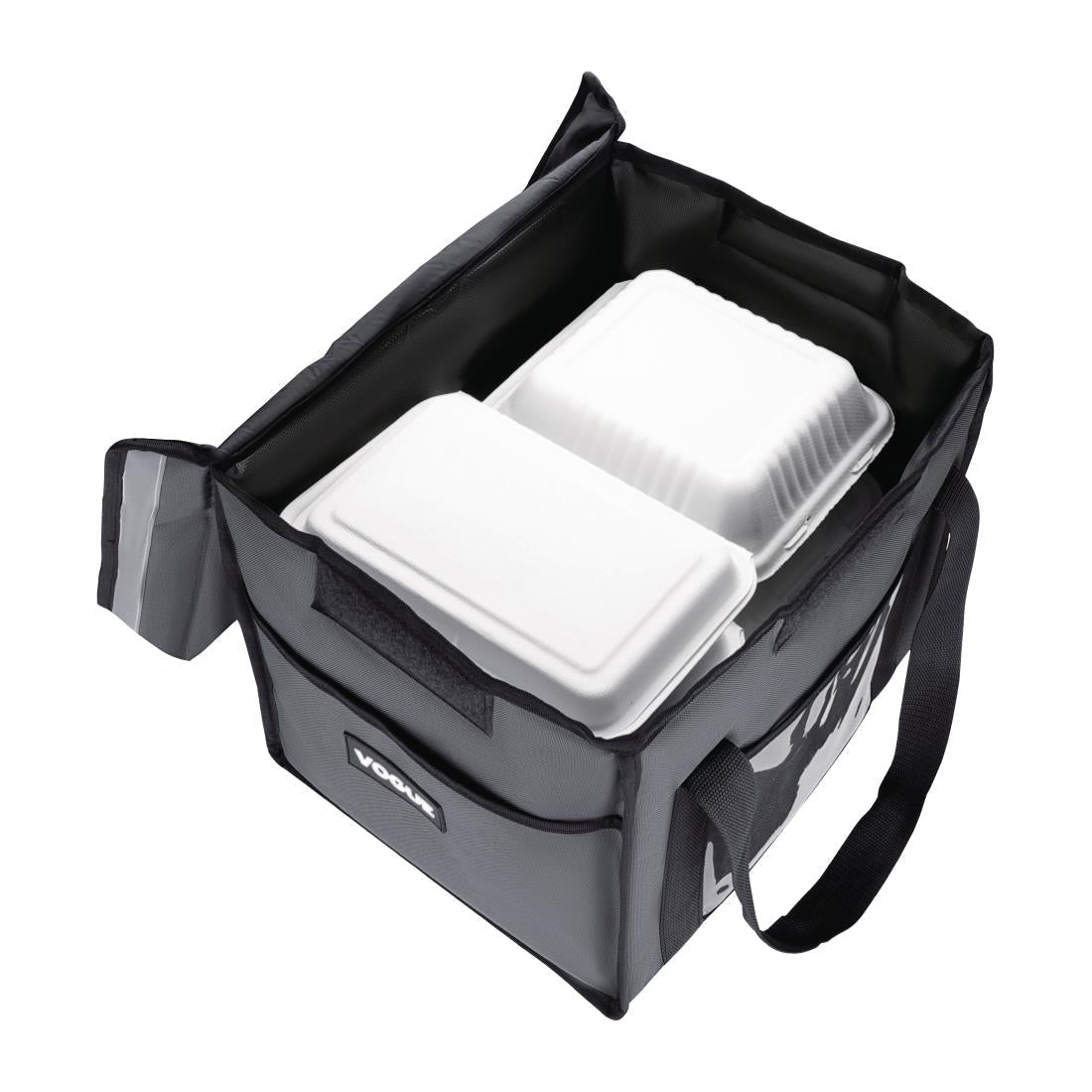 Vogue Insulated Folding Delivery Bag Grey 380x305x380mm - FR225
