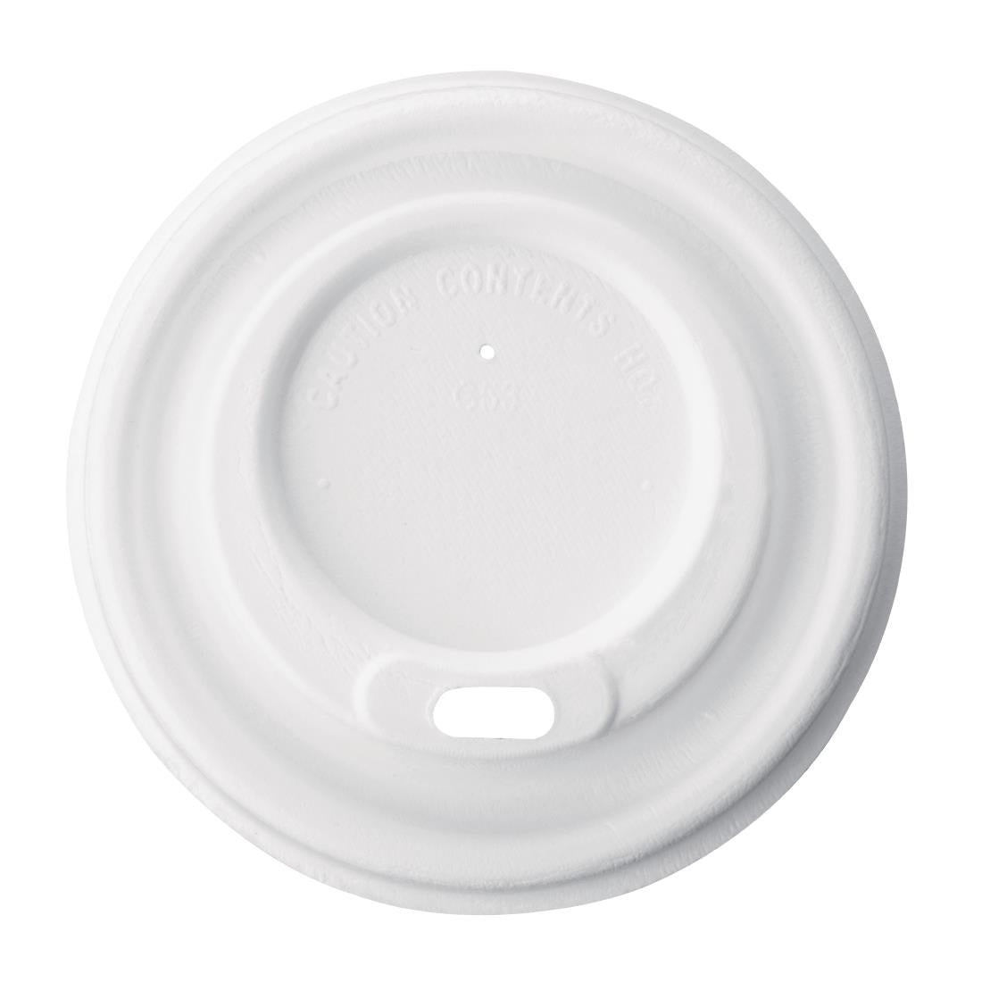 Fiesta Compostable Bagasse Coffee Cup Lids 225ml (Pack of 1000) - FS060
