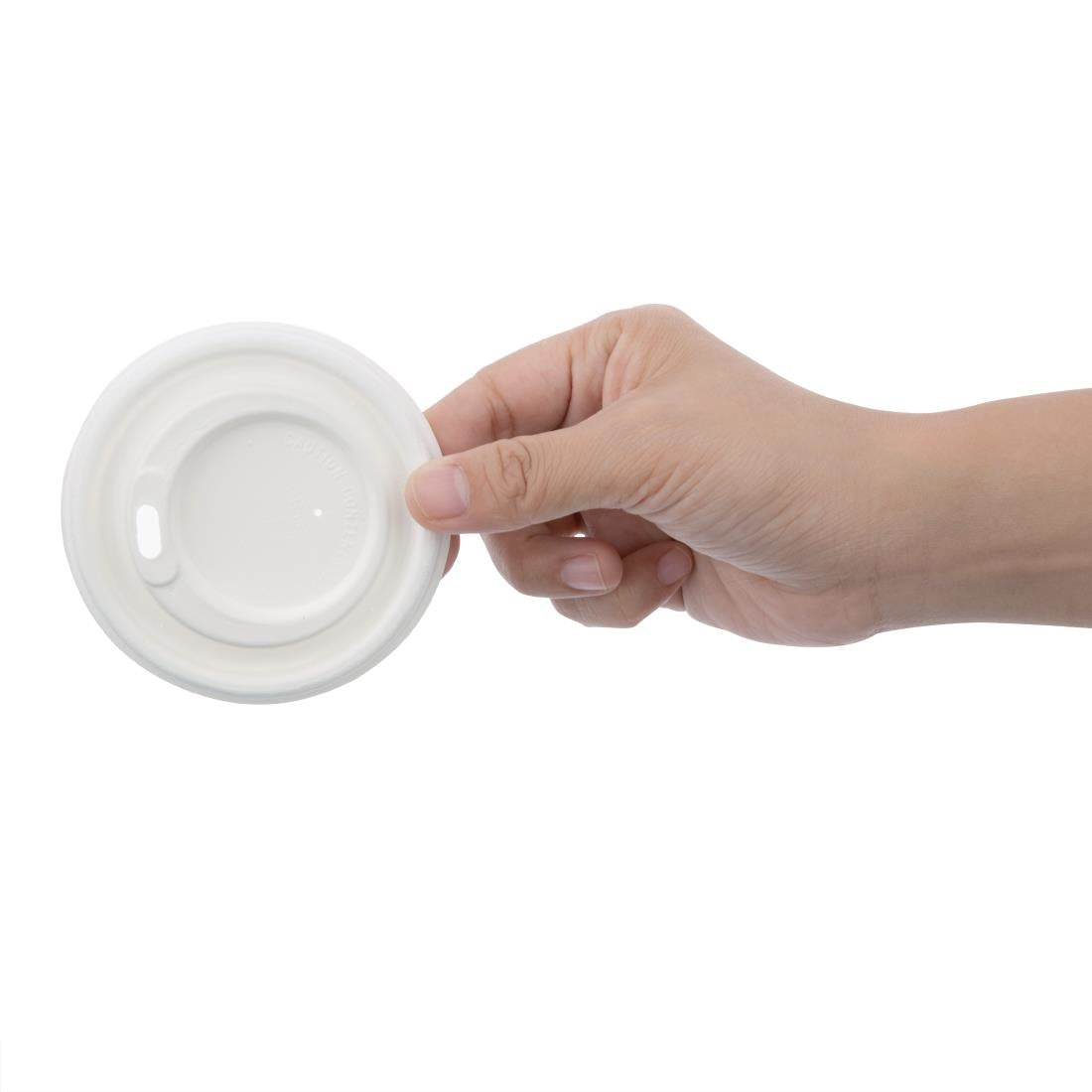 Fiesta Compostable Bagasse Coffee Cup Lids 225ml (Pack of 1000) - FS060