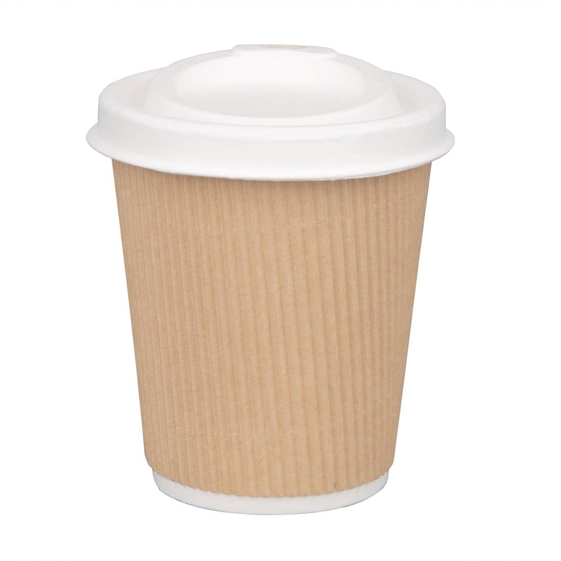 Fiesta Compostable Bagasse Coffee Cup Lids 225ml (Pack of 1000) - FS060
